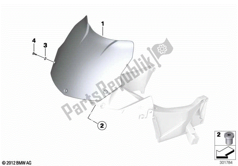 Todas las partes para Parabrisas, Bajo de BMW F 800S K 71 2006 - 2008