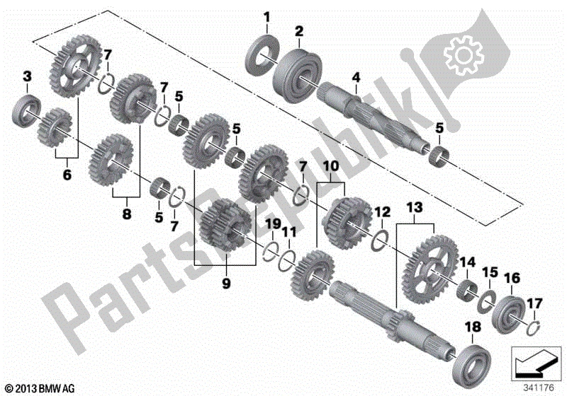Todas las partes para Piezas De Transmisión / Cambio De 6 Velocidades de BMW F 800 ST K 71 2006 - 2012