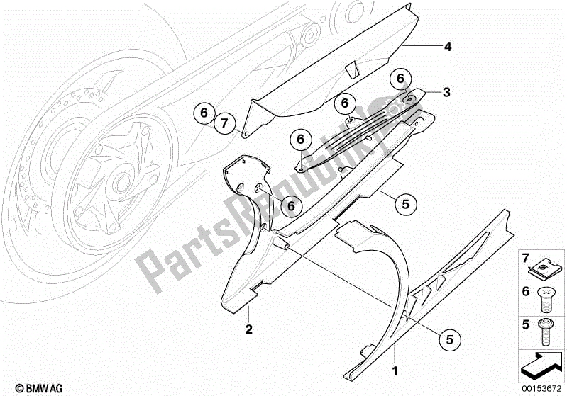 Todas las partes para Protección De Correa de BMW F 800 ST K 71 2006 - 2012