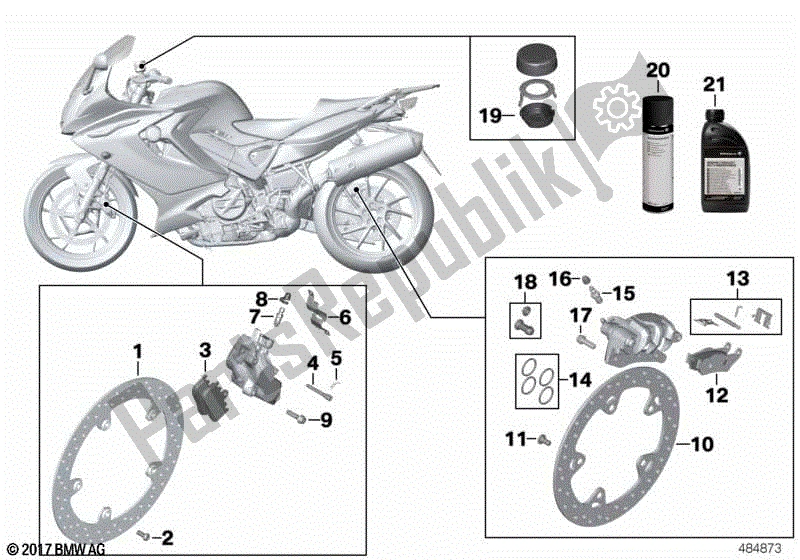 Todas las partes para Servicio De Frenos de BMW F 800 ST K 71 2006 - 2012