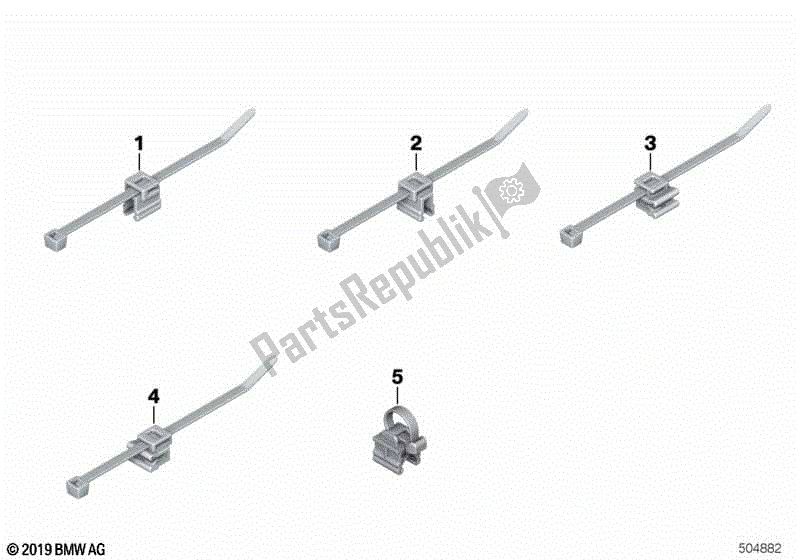 Todas las partes para Correa De Cable Con Soporte, Clip De Borde de BMW F 800 ST K 71 2006 - 2012