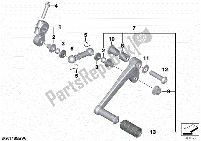 Todas las partes para Piezas De Cambio De Marchas Externas / Palanca De Cambio de BMW F 800 ST K 71 2006 - 2012