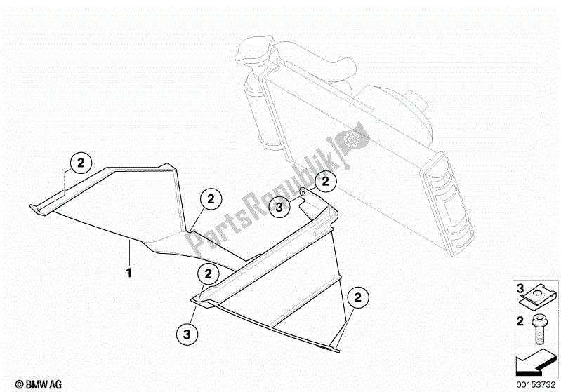 Todas las partes para Conducto De Aire Frontal de BMW F 800 ST K 71 2006 - 2012