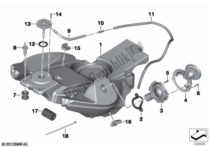 Todas las partes para Depósito De Combustible / Piezas De Montaje de BMW F 800 ST K 71 2006 - 2012