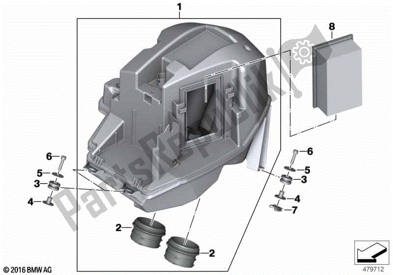 Toutes les pièces pour le Silencieux D'admission, Pièces De Montage du BMW F 800 ST K 71 2006 - 2012