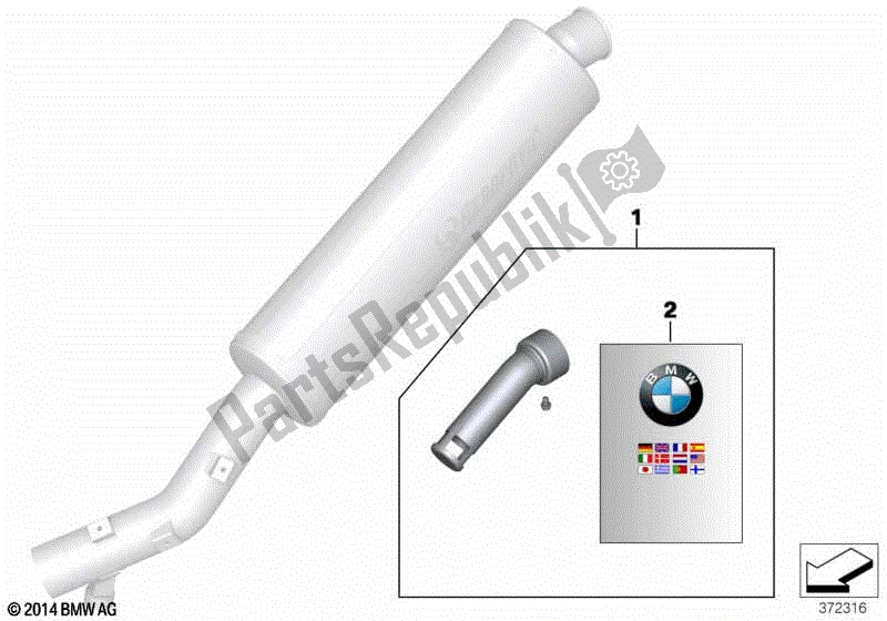 Alle onderdelen voor de Uitlaatdemper van de BMW F 800 ST K 71 2006 - 2012