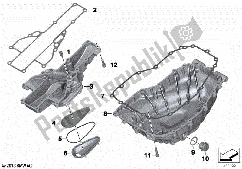 Alle onderdelen voor de Olie Pan van de BMW F 800 ST K 71 2006 - 2012