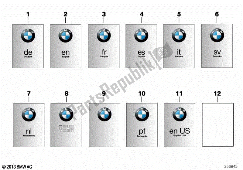 Todas las partes para Manual Del Propietario de BMW F 800 ST K 71 2006 - 2012