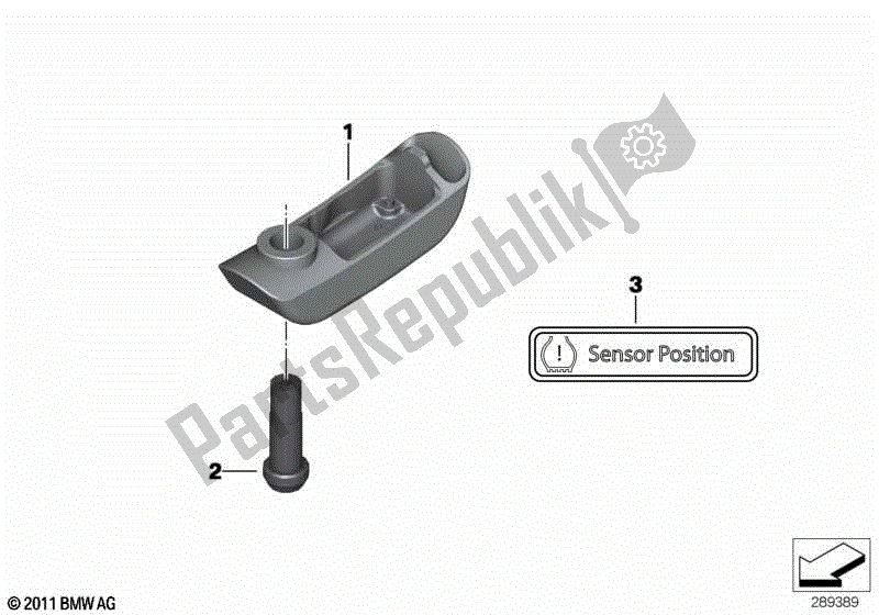 Alle onderdelen voor de Rdc Sensor Voor Voorwiel van de BMW F 800 ST K 71 2006 - 2012