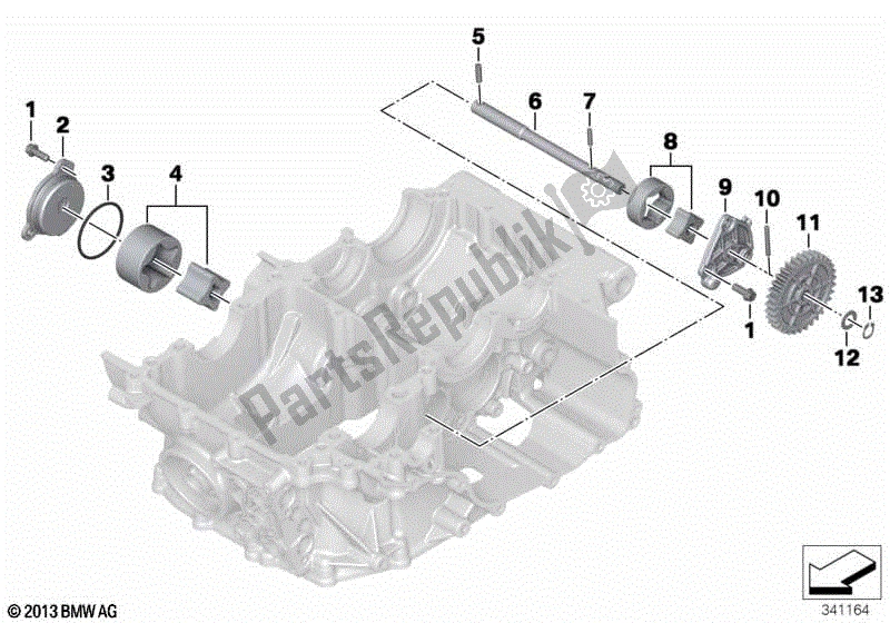 Todas las partes para Piezas Individuales Para Bomba De Aceite de BMW F 800 ST K 71 2006 - 2012