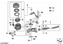 Single parts, parking brake fitting