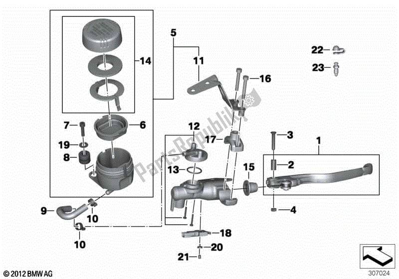 Todas las partes para Piezas Sueltas, Freno De Estacionamiento de BMW F 800 ST K 71 2006 - 2012