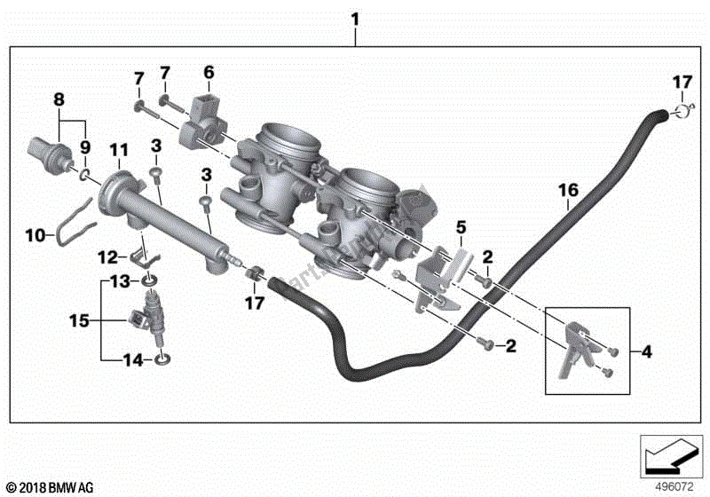 Todas las partes para Conjunto De Carcasa Del Acelerador de BMW F 800 ST K 71 2006 - 2012