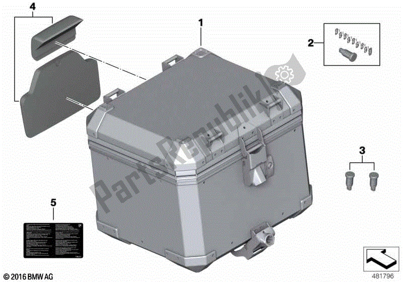 Toutes les pièces pour le Topcase En Aluminium du BMW F 850 GS K 81 2018 - 2021