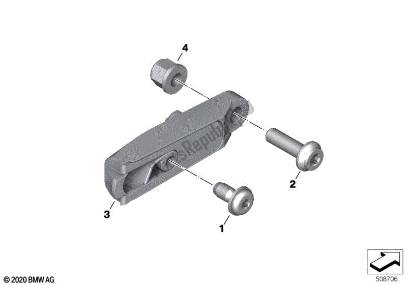 Todas las partes para Befestigung Blinkleuchten Hinten de BMW F 850 GS K 81 2018 - 2021