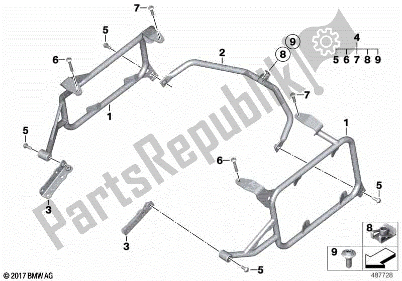 Todas las partes para Soporte De Maleta Para Maleta De Aluminio de BMW F 850 GS K 81 2018 - 2021