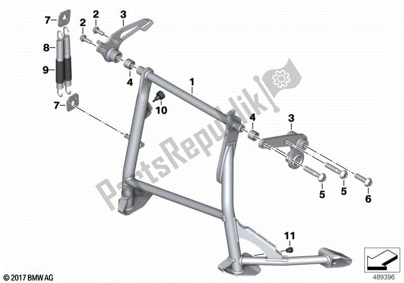 Todas las partes para Soporte Central de BMW F 850 GS K 81 2018 - 2021