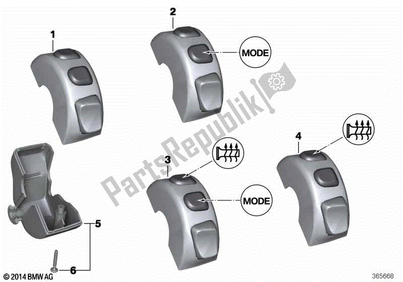 Todas las partes para Interruptor Combinado, Manillar, Derecho de BMW F 850 GS K 81 2018 - 2021