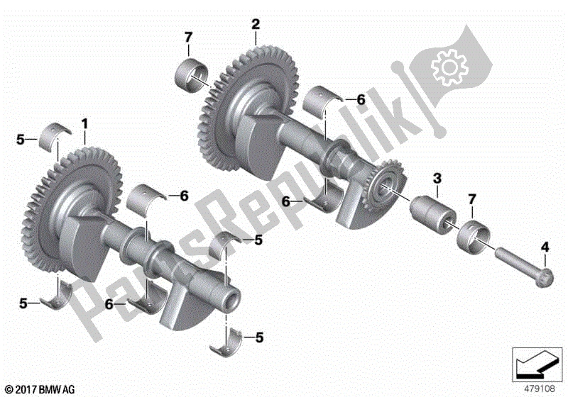 Todas las partes para Eje De Compensación de BMW F 850 GS K 81 2018 - 2021