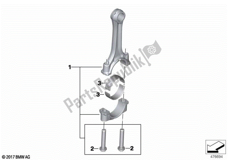 Todas las partes para Biela Con Rodamiento de BMW F 850 GS K 81 2018 - 2021