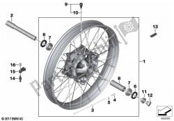 Cross spoke wheel front