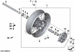 Cross spoke wheel rear