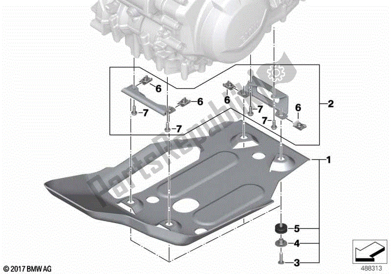 Todas las partes para Protección Del Motor, Aluminio de BMW F 850 GS K 81 2018 - 2021