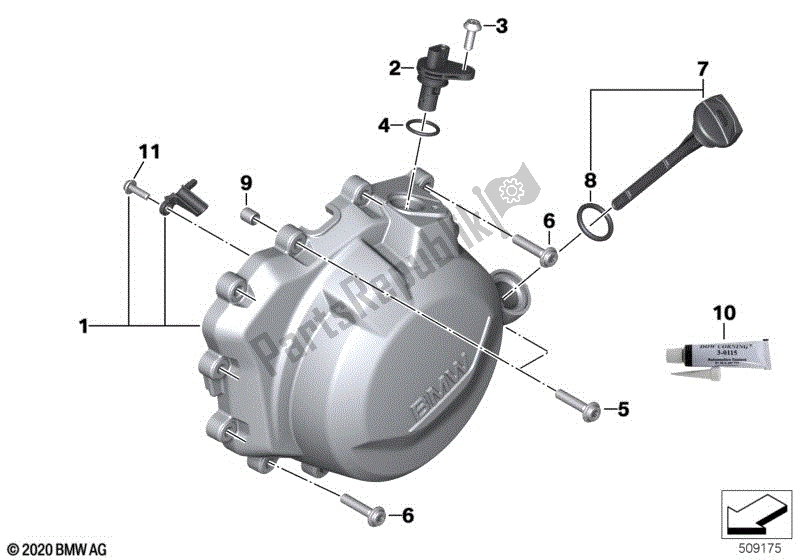 Todas las partes para Tapa De La Carcasa Del Motor, Izquierda de BMW F 850 GS K 81 2018 - 2021