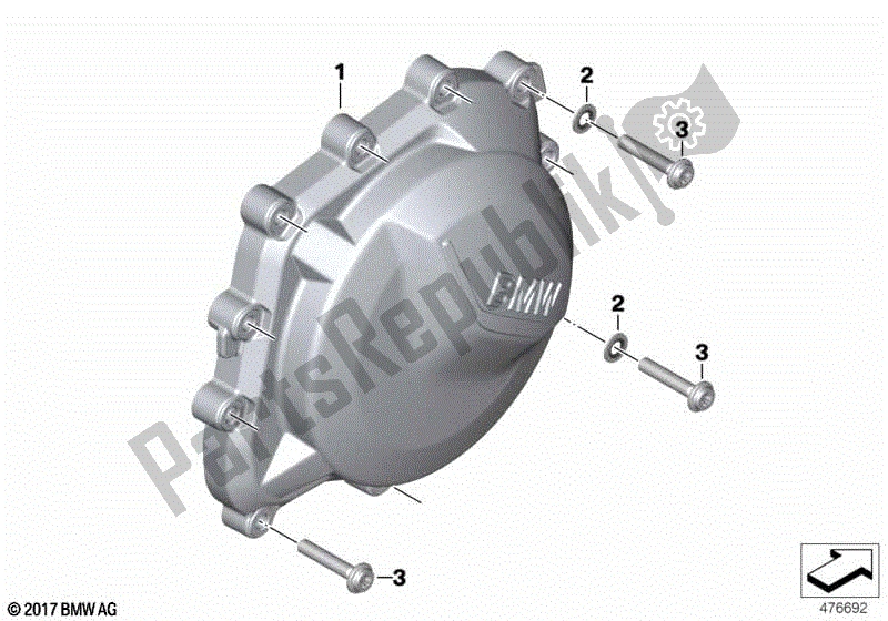 Todas las partes para Cubierta De La Carcasa Del Motor, Derecha de BMW F 850 GS K 81 2018 - 2021