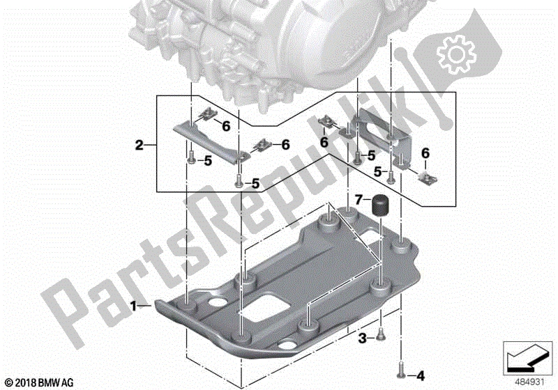 Todas las partes para Placa Protectora De Motor De Plástico de BMW F 850 GS K 81 2018 - 2021