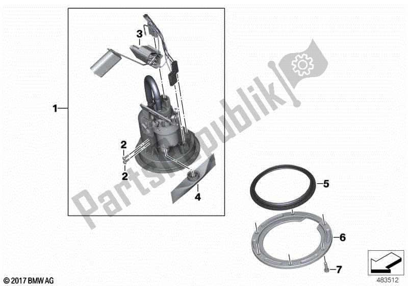 Todas las partes para Bomba De Combustible / Sensor De Flotador de BMW F 850 GS K 81 2018 - 2021