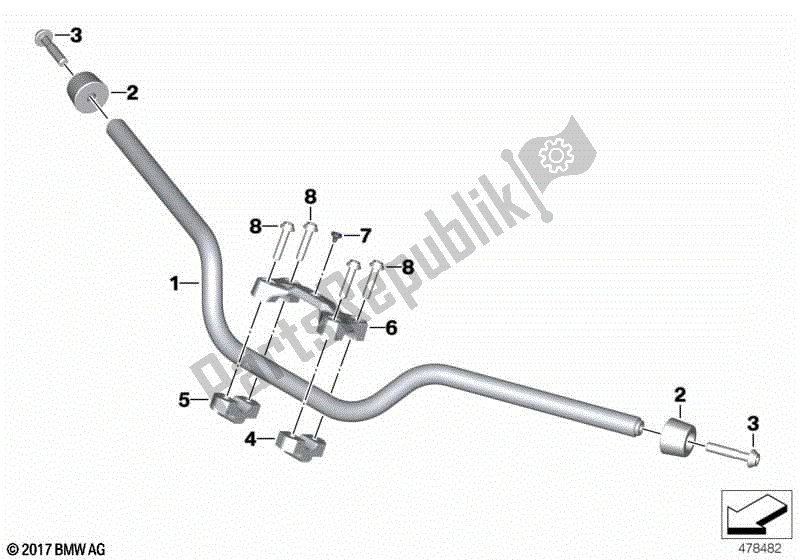 Todas las partes para Manillar de BMW F 850 GS K 81 2018 - 2021
