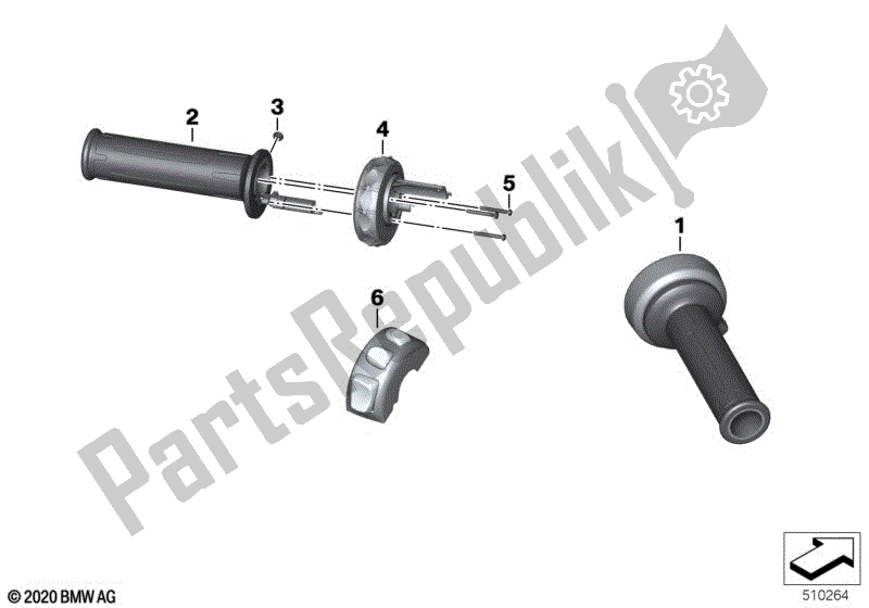 Todas las partes para Puños De Manillar Con Calefacción de BMW F 850 GS K 81 2018 - 2021