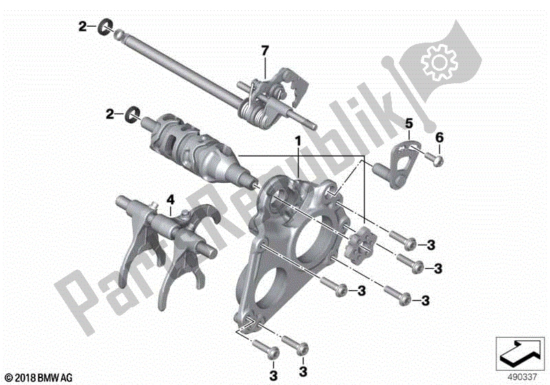 Todas las partes para Componentes Internos De Control De Cambios de BMW F 850 GS K 81 2018 - 2021