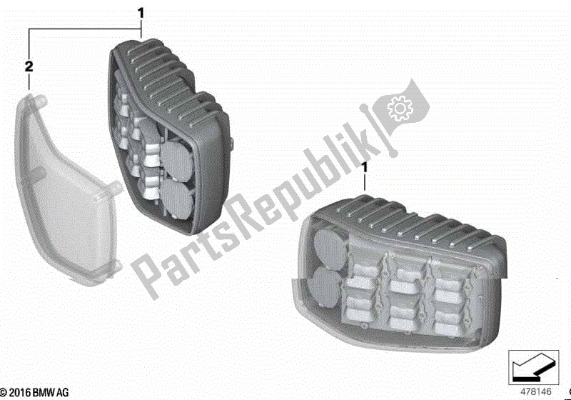 Todas las partes para Luces De Advertencia Intermitentes Led de BMW F 850 GS K 81 2018 - 2021