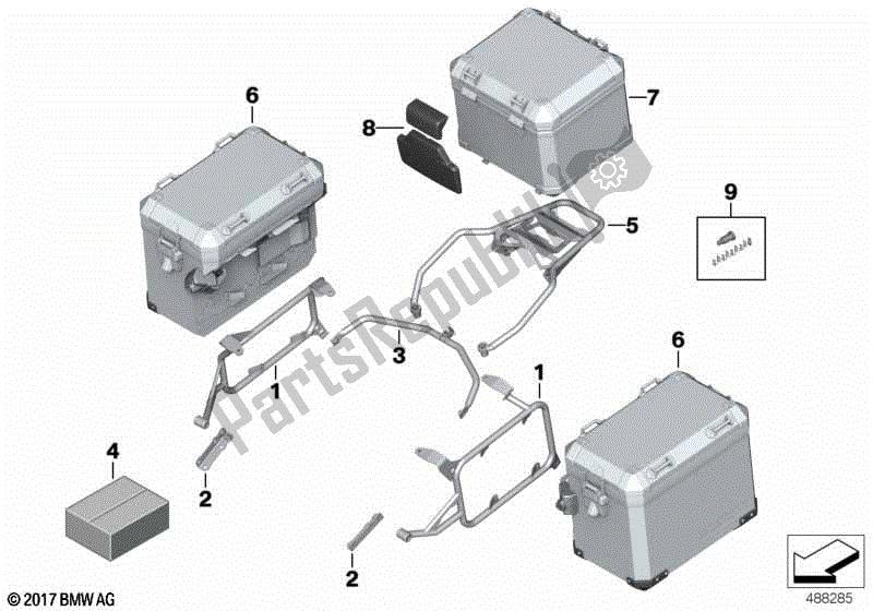 Todas las partes para Sistema De Equipaje De Aluminio de BMW F 850 GS K 81 2018 - 2021