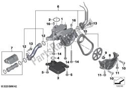 Oil pump with filter screen and drive