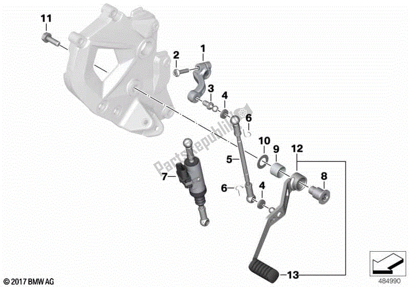 Todas las partes para Componentes Externos De Control De Cambios de BMW F 850 GS K 81 2018 - 2021