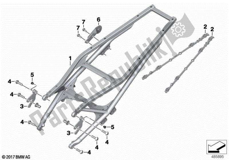 Todas las partes para Marco Trasero de BMW F 850 GS K 81 2018 - 2021