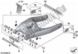 Rear wheel swinging arm