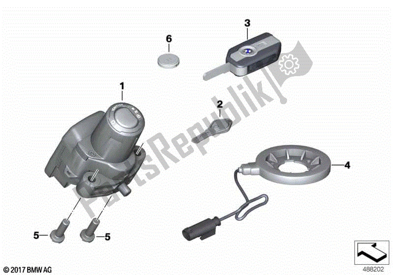 Toutes les pièces pour le Système De Verrouillage De La Télécommande Rf du BMW F 850 GS K 81 2018 - 2021