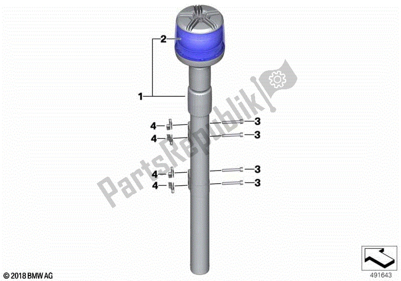 Todas las partes para Luz Giratoria de BMW F 850 GS K 81 2018 - 2021