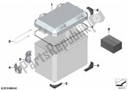 pièces détachées, valise en aluminium