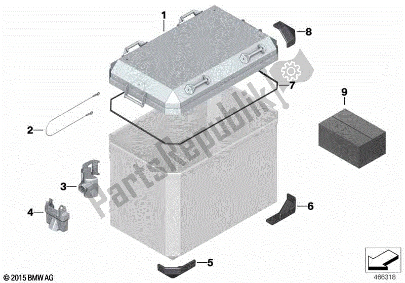 Todas las partes para Piezas Individuales, Caja De Aluminio de BMW F 850 GS K 81 2018 - 2021