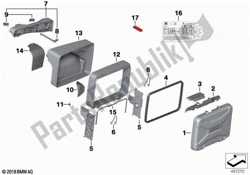 Todas las partes para Piezas Sueltas, Estuche Vario de BMW F 850 GS K 81 2018 - 2021