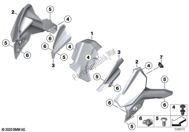 Todas las partes para Deflector De Estela de BMW F 850 GS K 81 2018 - 2021