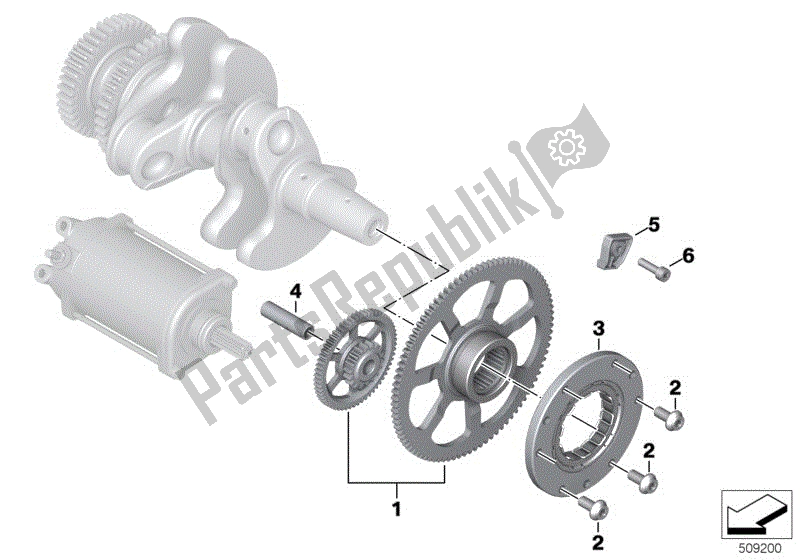 Todas las partes para Embrague Unidireccional De Arranque, Engranaje Reductor de BMW F 850 GS K 81 2018 - 2021