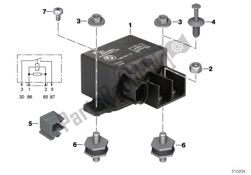 Toutes les pièces pour le Relais De Démarrage du BMW F 850 GS K 81 2018 - 2021