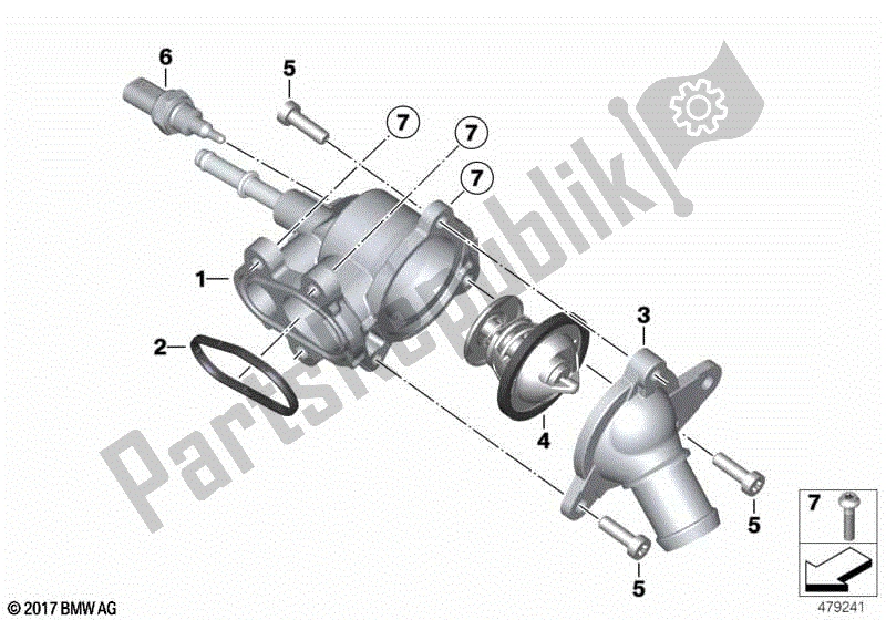 Todas las partes para Termostato Y Líneas De Refrigerante de BMW F 850 GS K 81 2018 - 2021