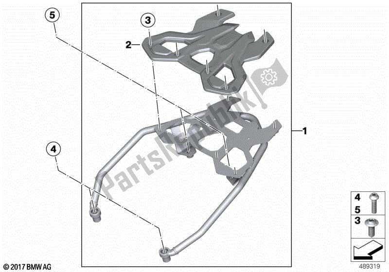 Todas las partes para Portaequipajes Topcase de BMW F 850 GS K 81 2018 - 2021